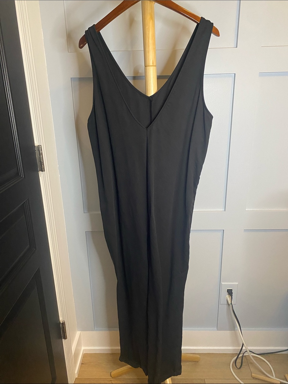 Topshop Black Sleeveless Button-Detail Jumpsuit - Picture 3 of 3